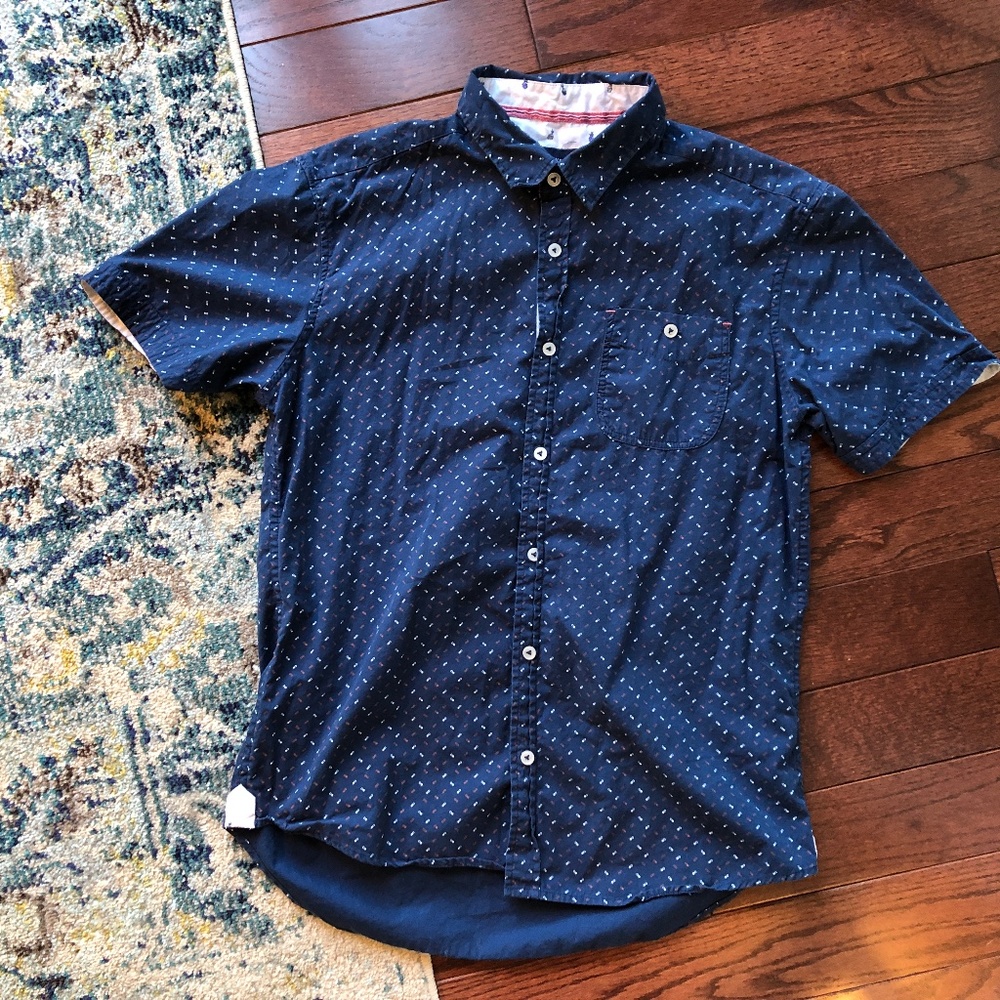 Men's Short Sleeve Button Down Dress Shirt